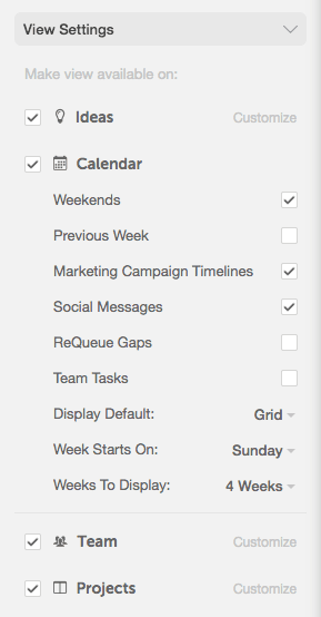 saved view for each of your color labels