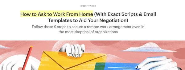 How to Ask to Work From Home article screenshot