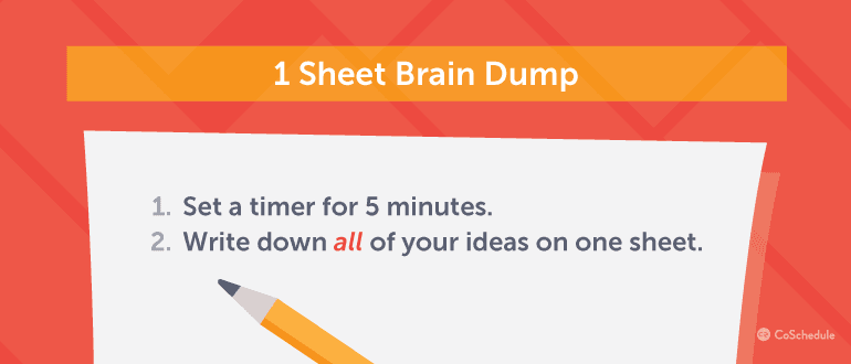 How to do a 5 minute idea brain dump