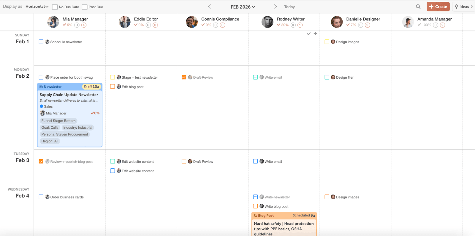 CoSchedule Calendar View