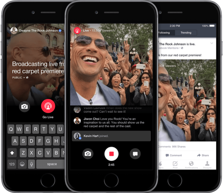 Facebook live video from Dwayne The Roc Johnson