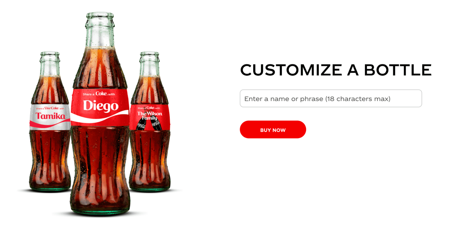Coca-Cola's 'customize a bottle' promo 