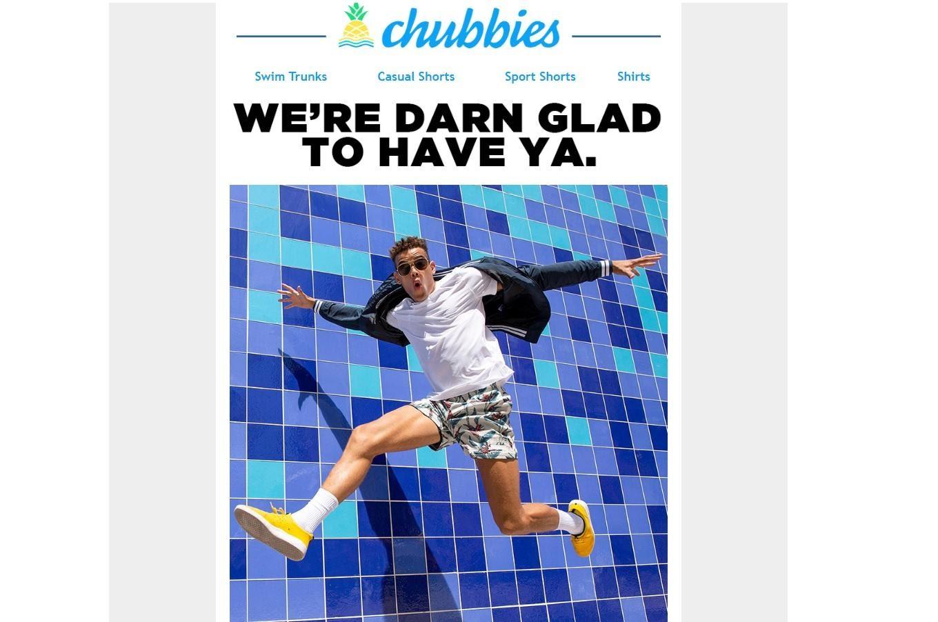 Chubbies email promo