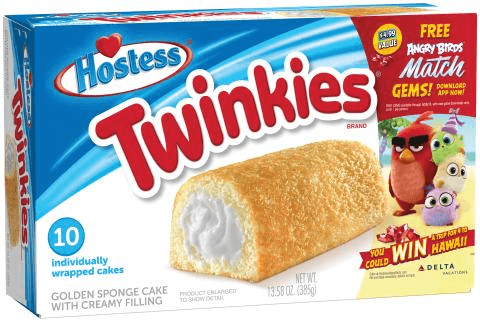 Twinkies partnered with Angry Birds to benefit both brands