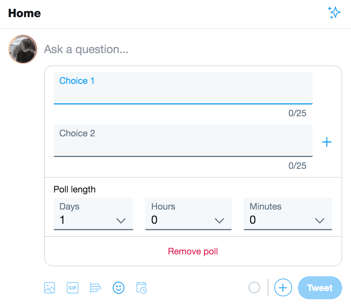 Twitter poll
