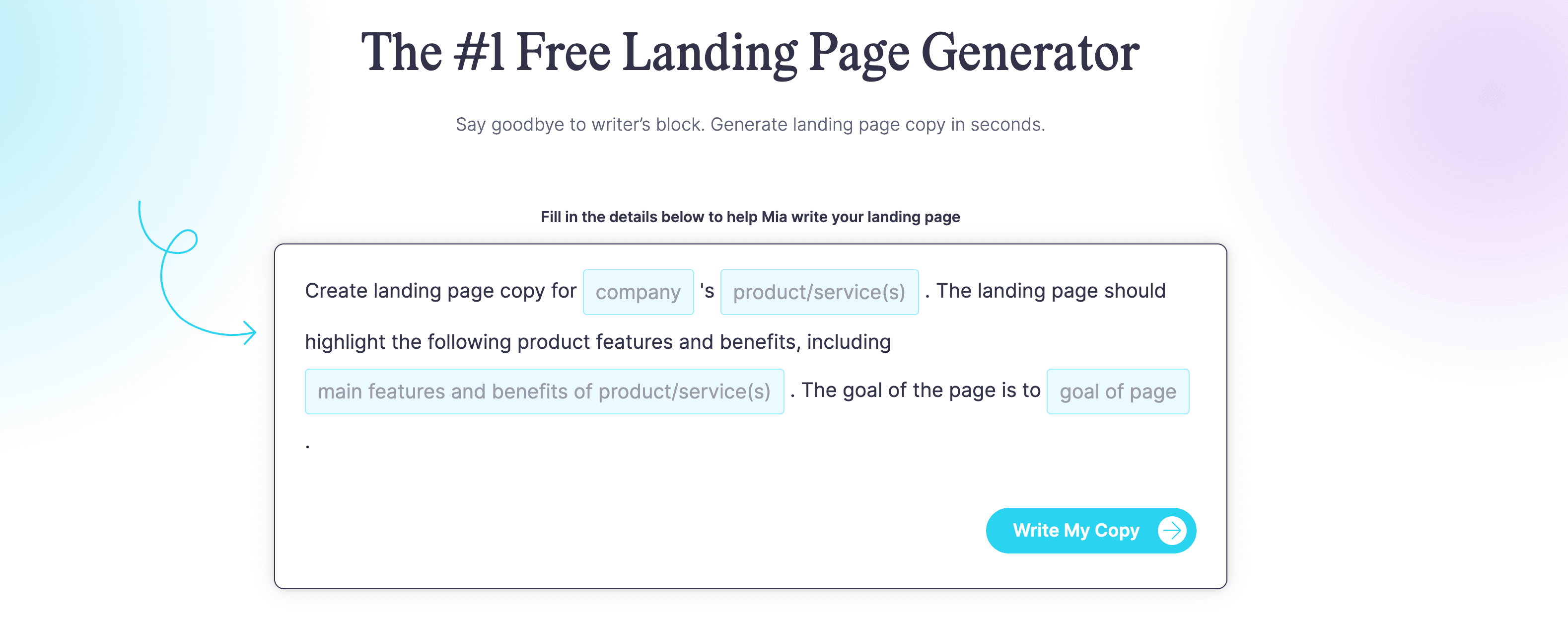 Coschedule landing page idea generator