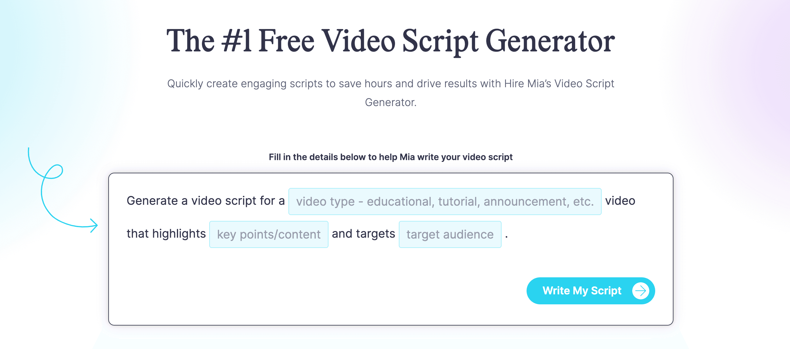Coschedule video script generator