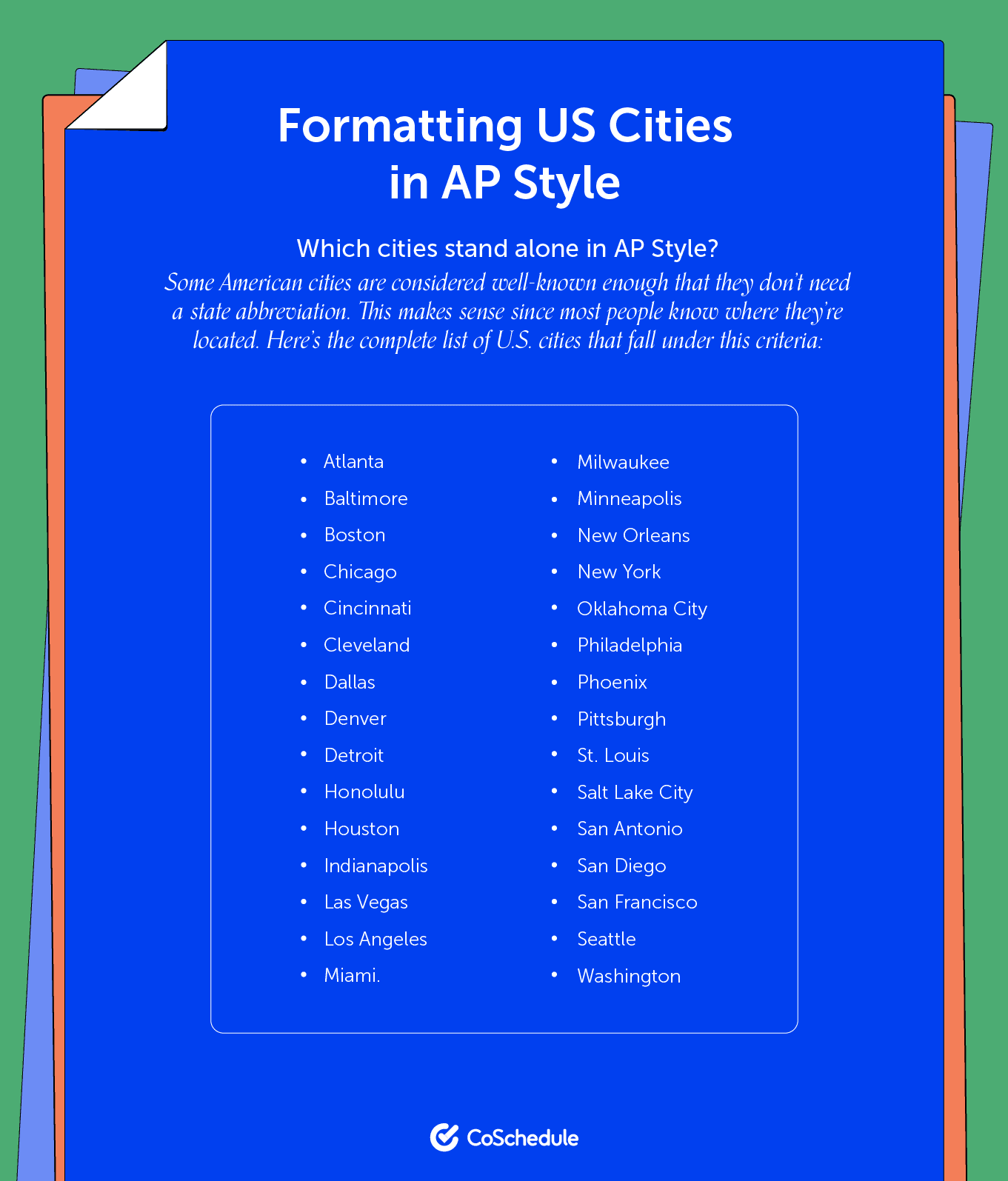 Formatting U.S cities in AP style