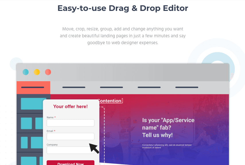 Example of an ad for Moosend's drag and drop editor