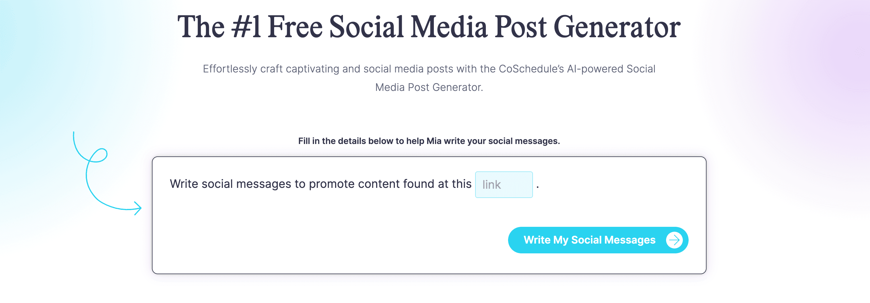 Coschedule social media post generator