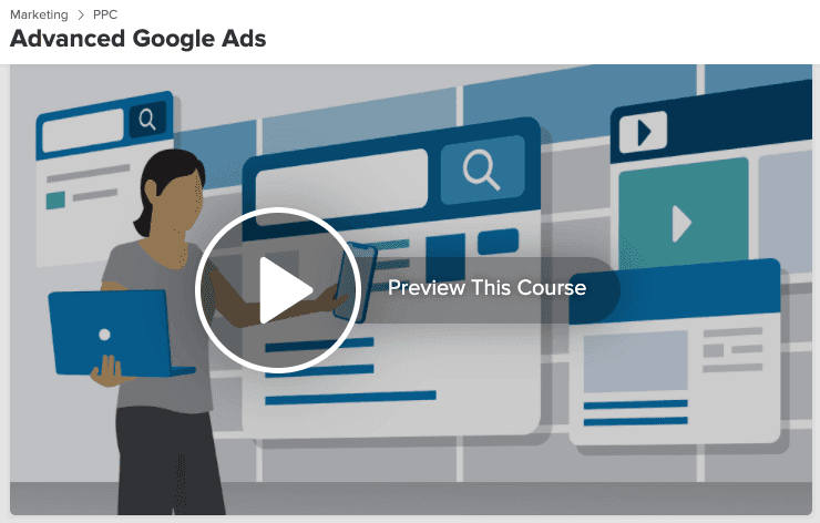 Advanced Google Ads course with Lynda.com.