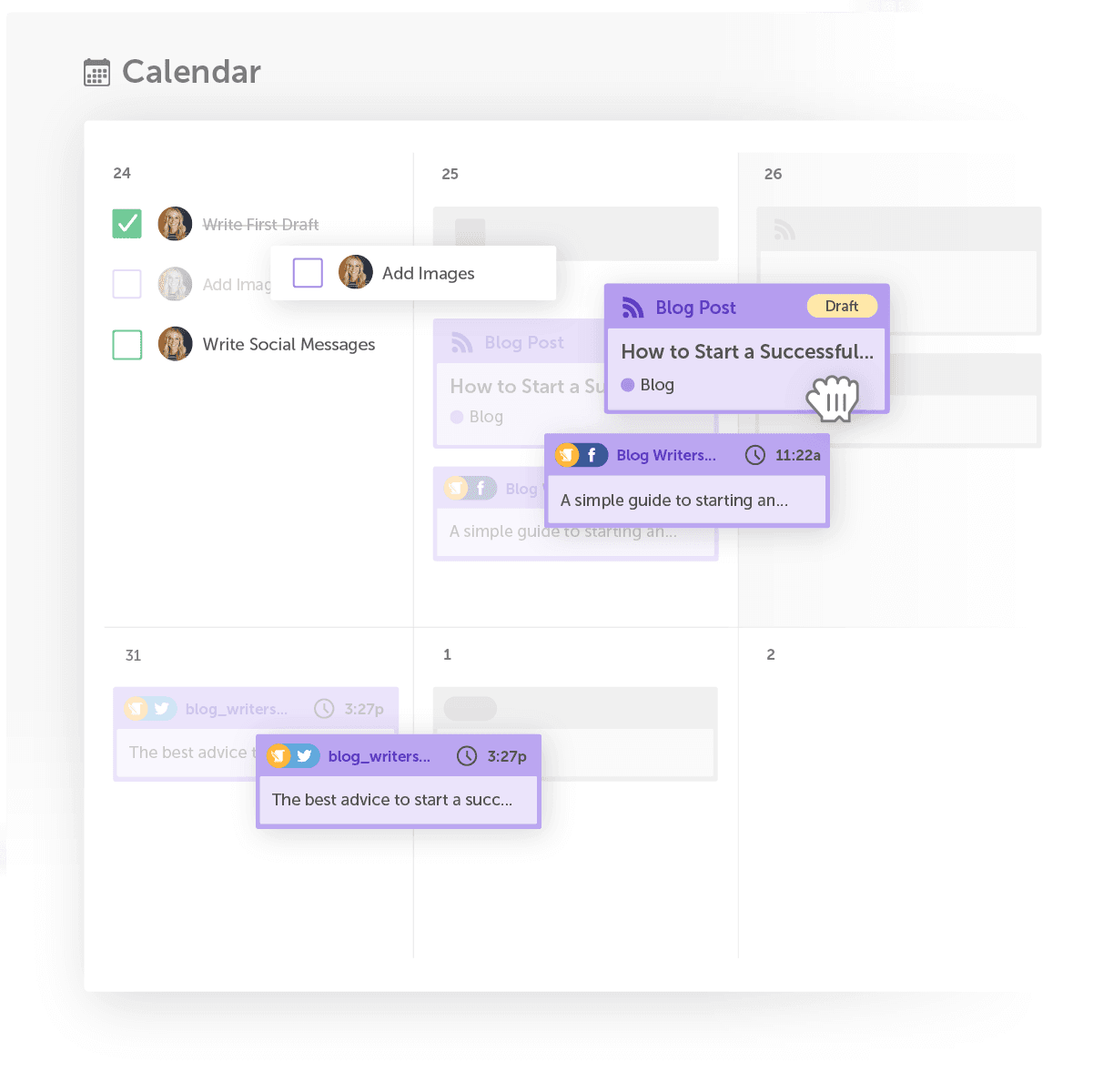 Software for blog planning (CoSchedule)