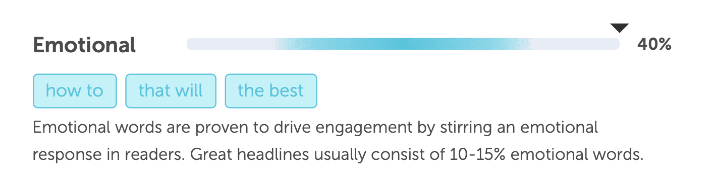 Emotional word analysis