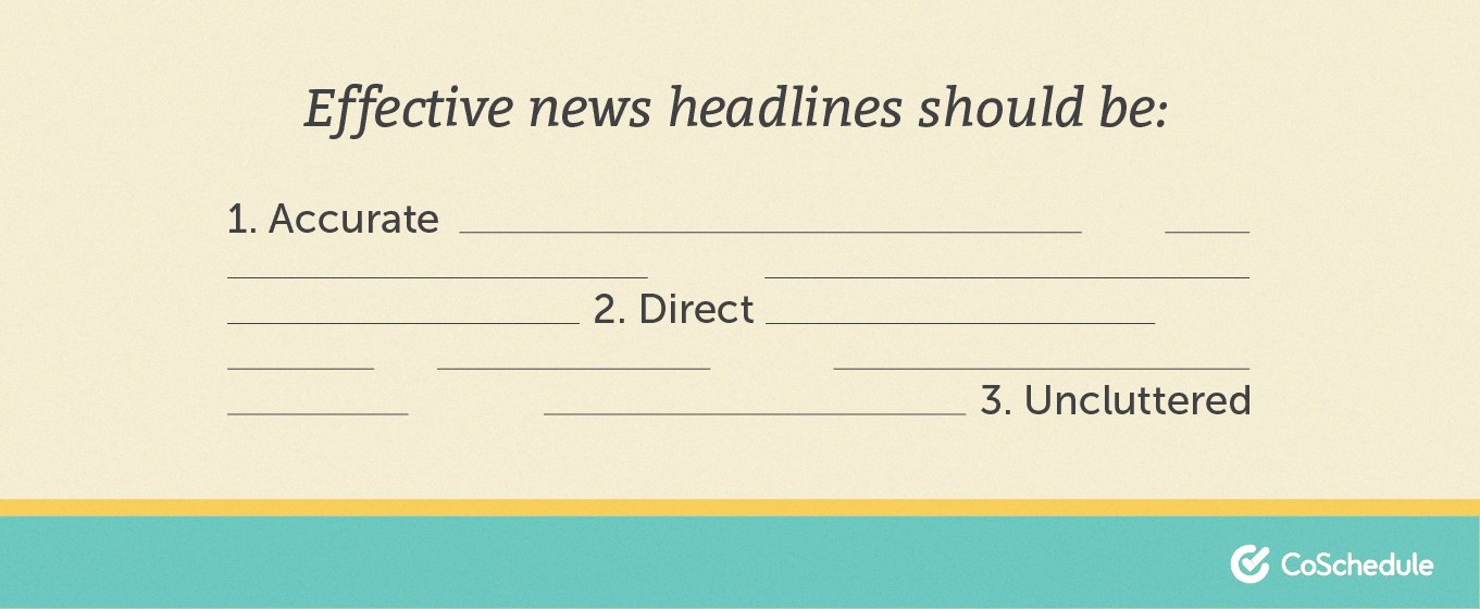 What goes into an effective news headline