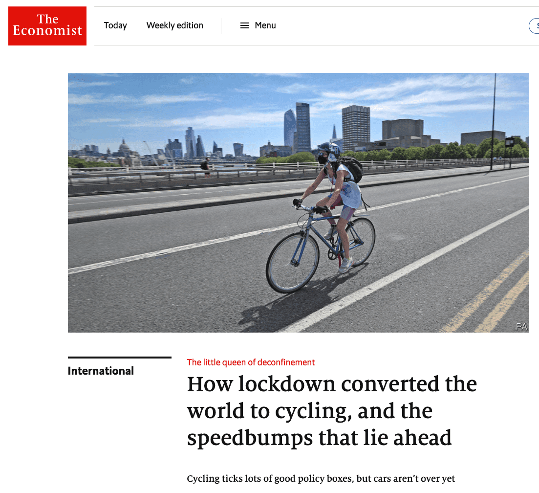 Example of a wordplay headline from The Economist