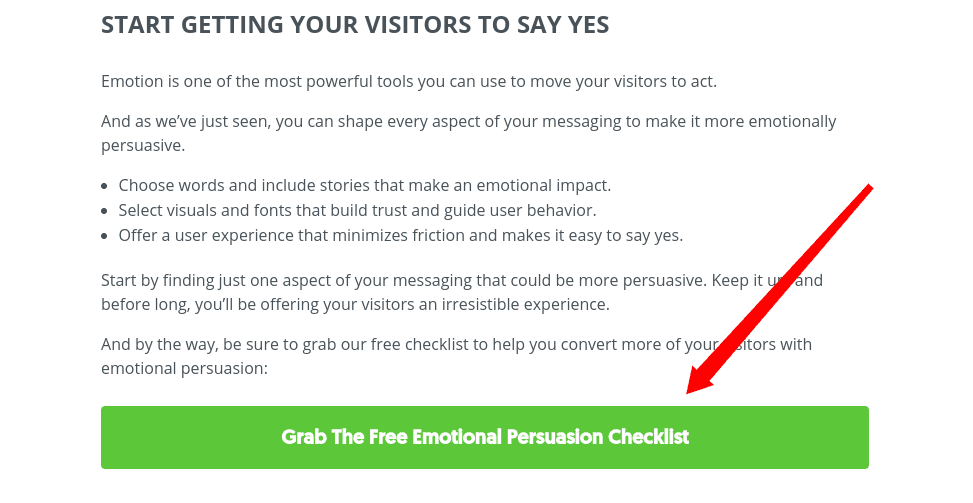 Post from Sumo on emotional persuasion