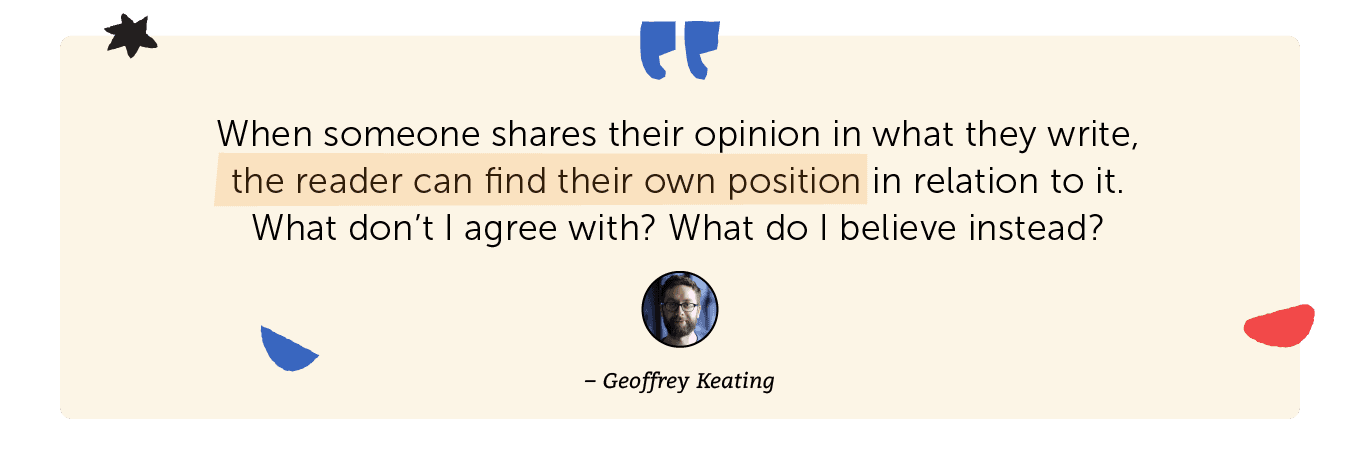 Geoffrey Keating quote about opinions