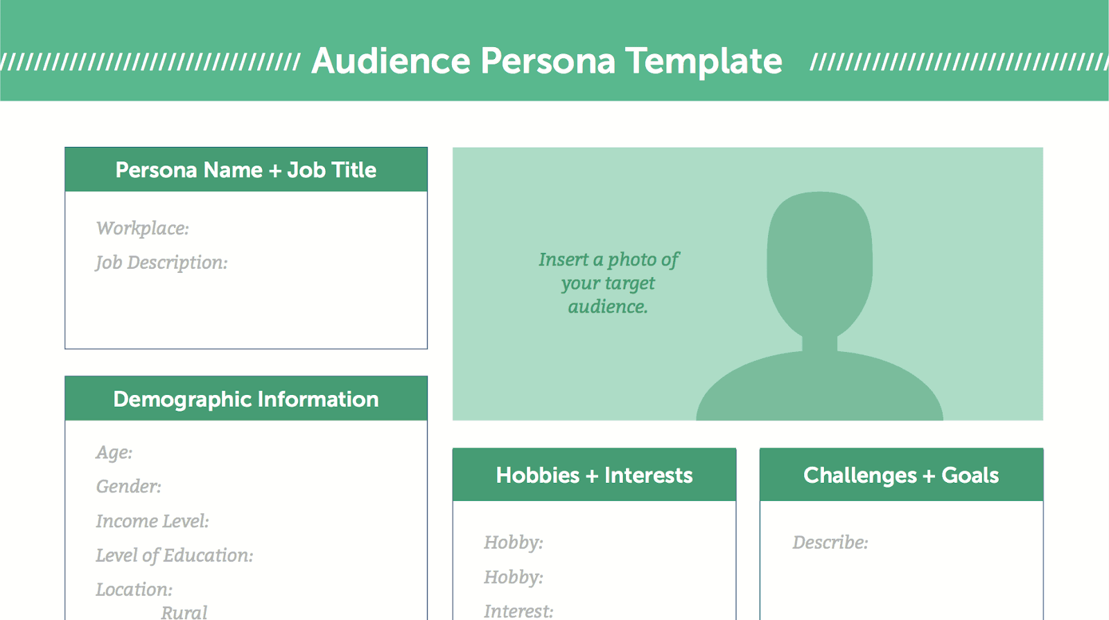 Audience persona template