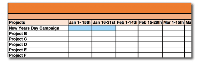 Color coding the dates for your New Years project