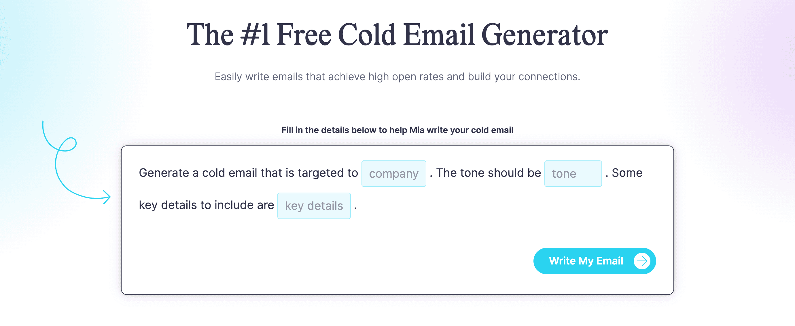 Coschedule cold email generator
