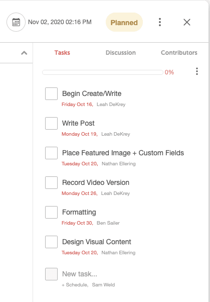 Using task templates