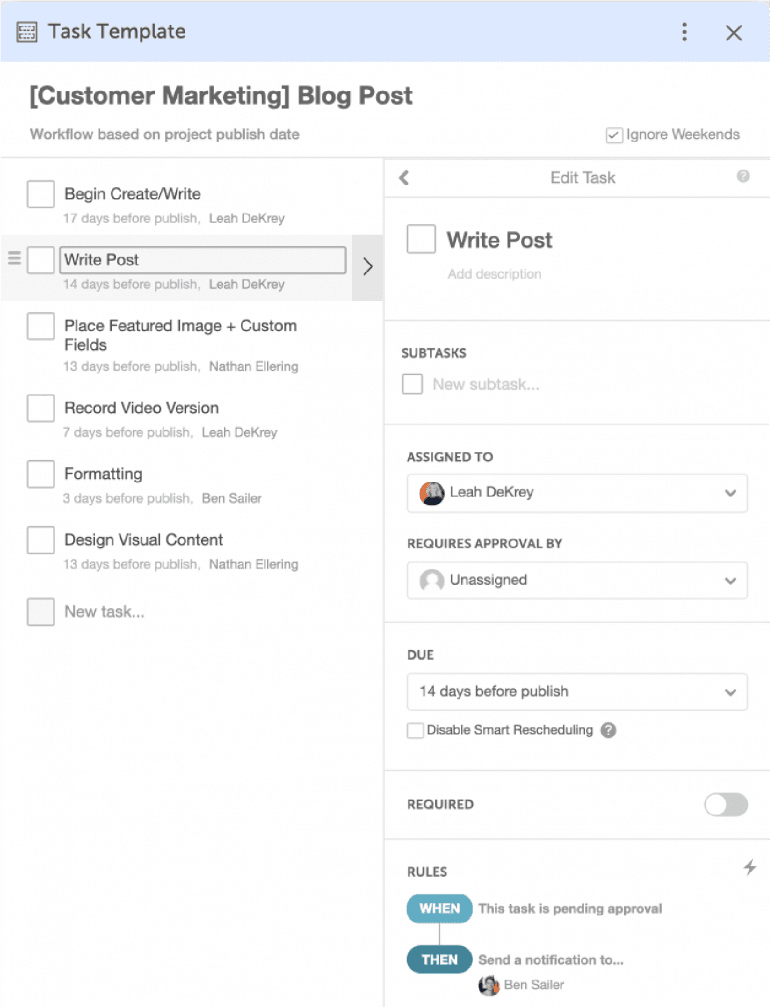 Creating your own task template