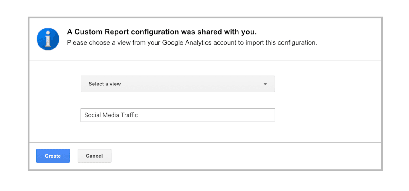 Setting up the custom report