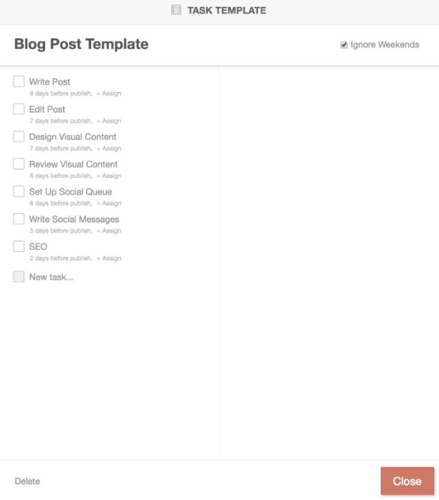 CoSchedule blog post template