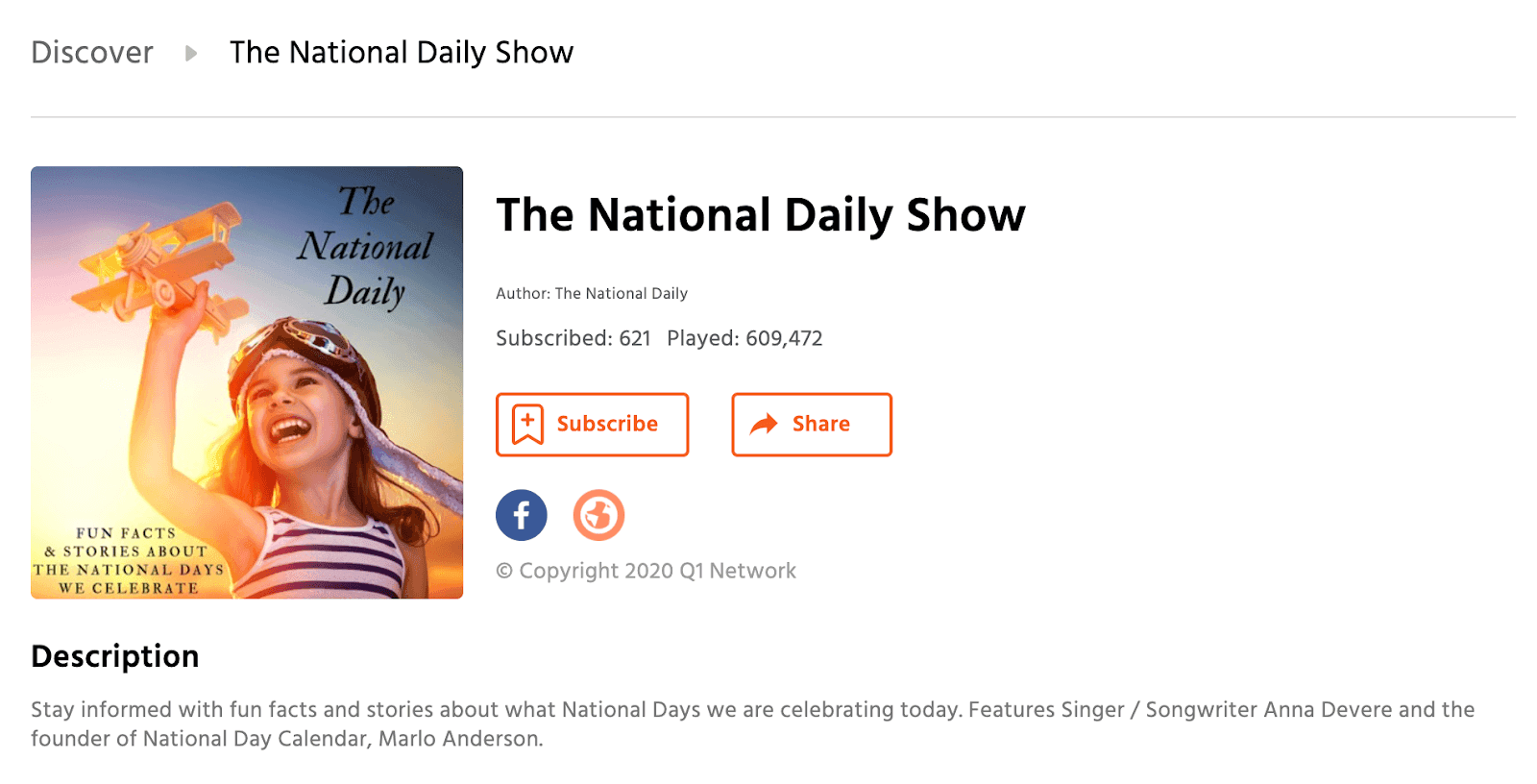 National Daily Show main page