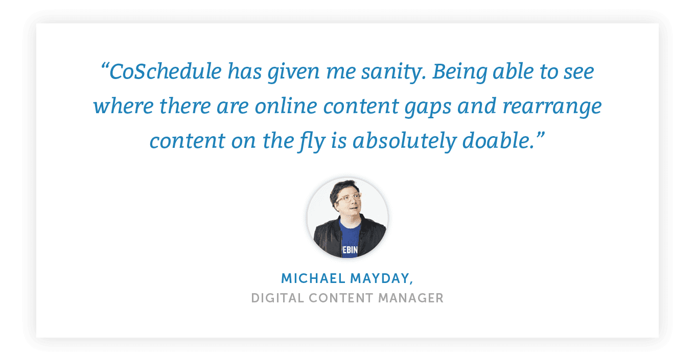 Michael Mayday's review of CoSchedule