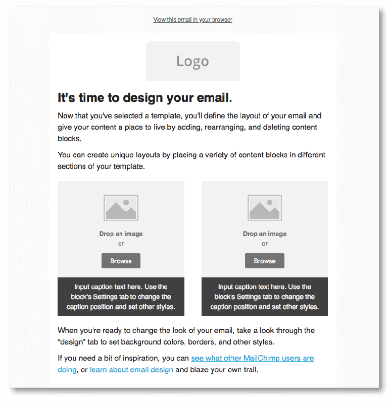 Email template (MailChimp)