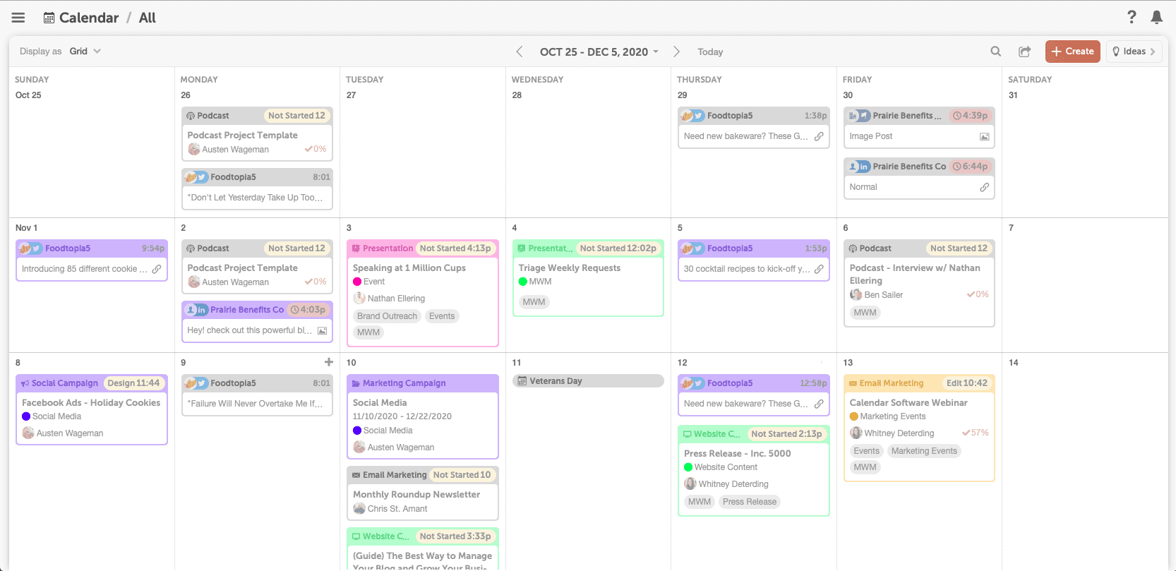  CoSchedule editorial calendar 