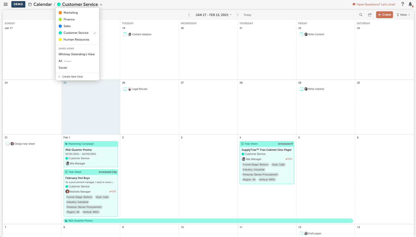 SubCalendar Views Create Calendars With Custom Team Permissions