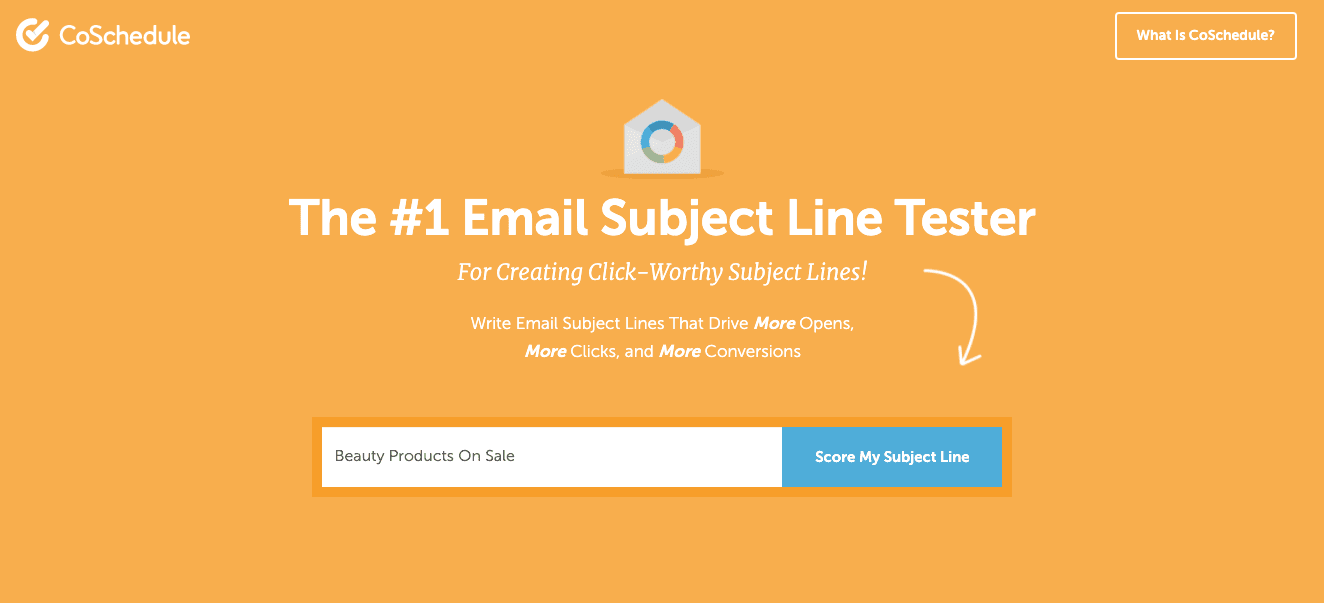 Email subject line tester from CoSchedule