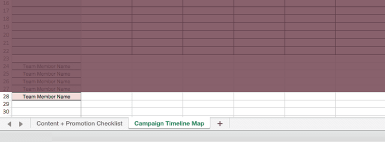 Example of a campaign timeline map