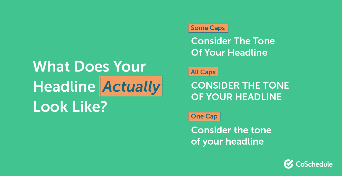 How to capitalize your headlines