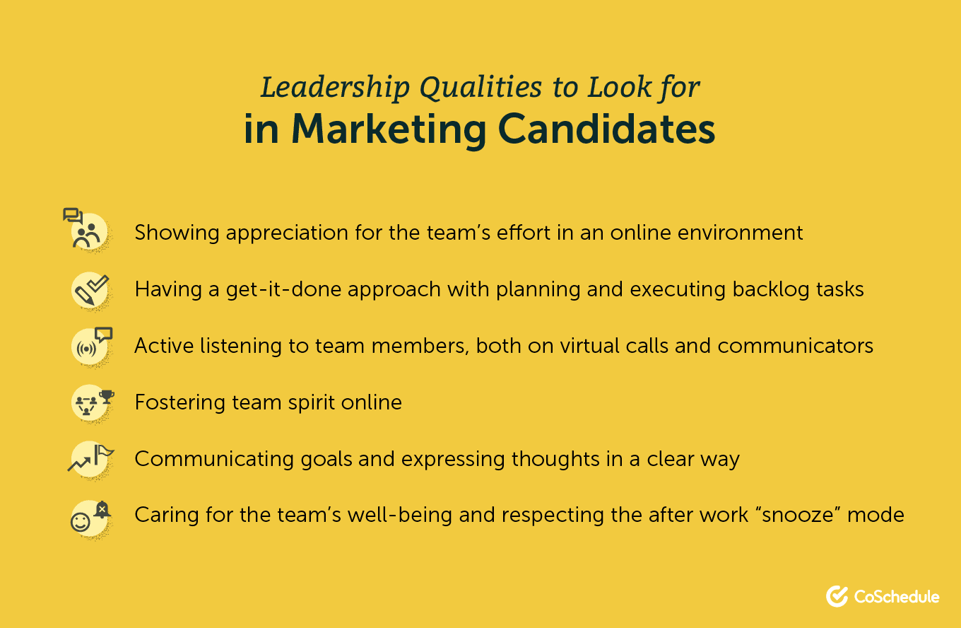 Leadership qualities to look for
