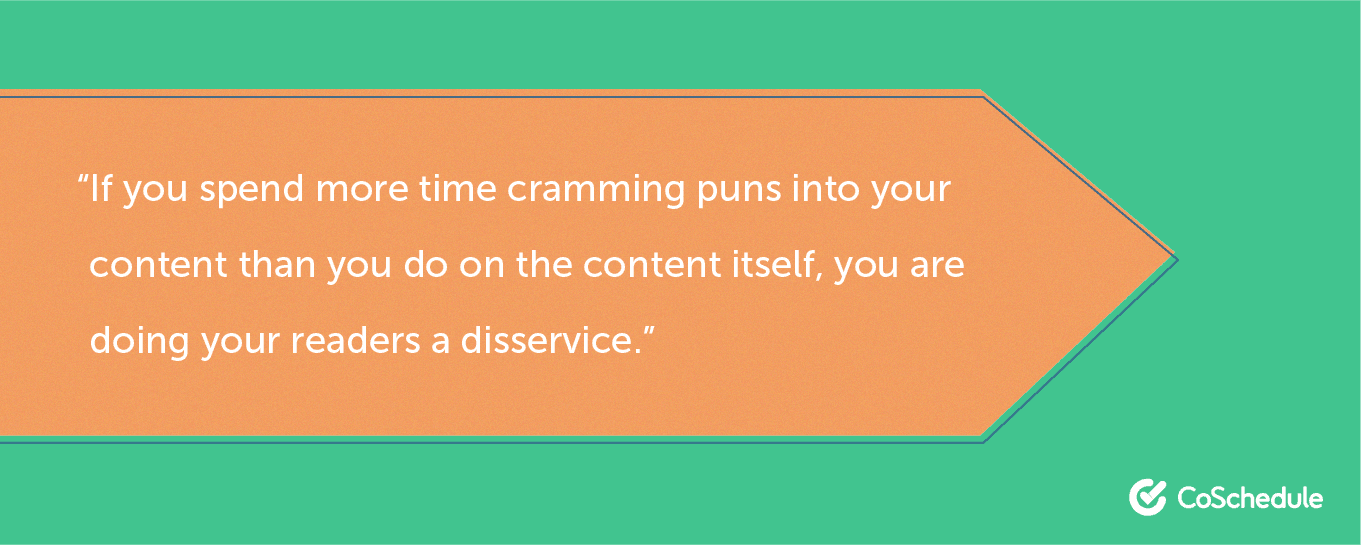 Quote about punny headlines