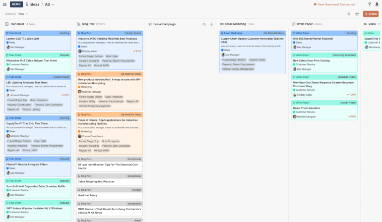 CoSchedule Idea Board