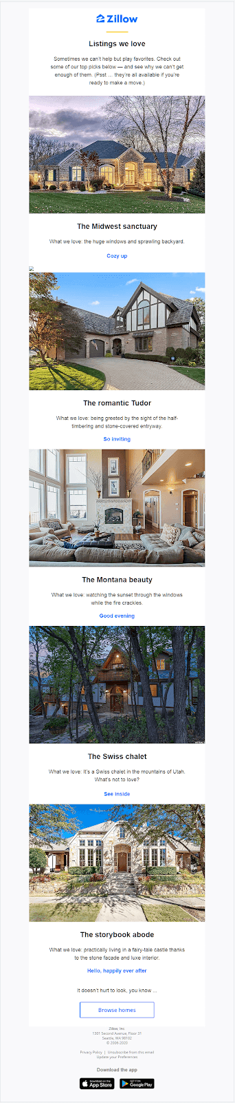 Zillow newsletter