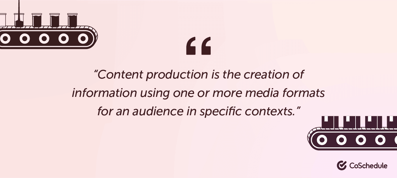 Definition of content production