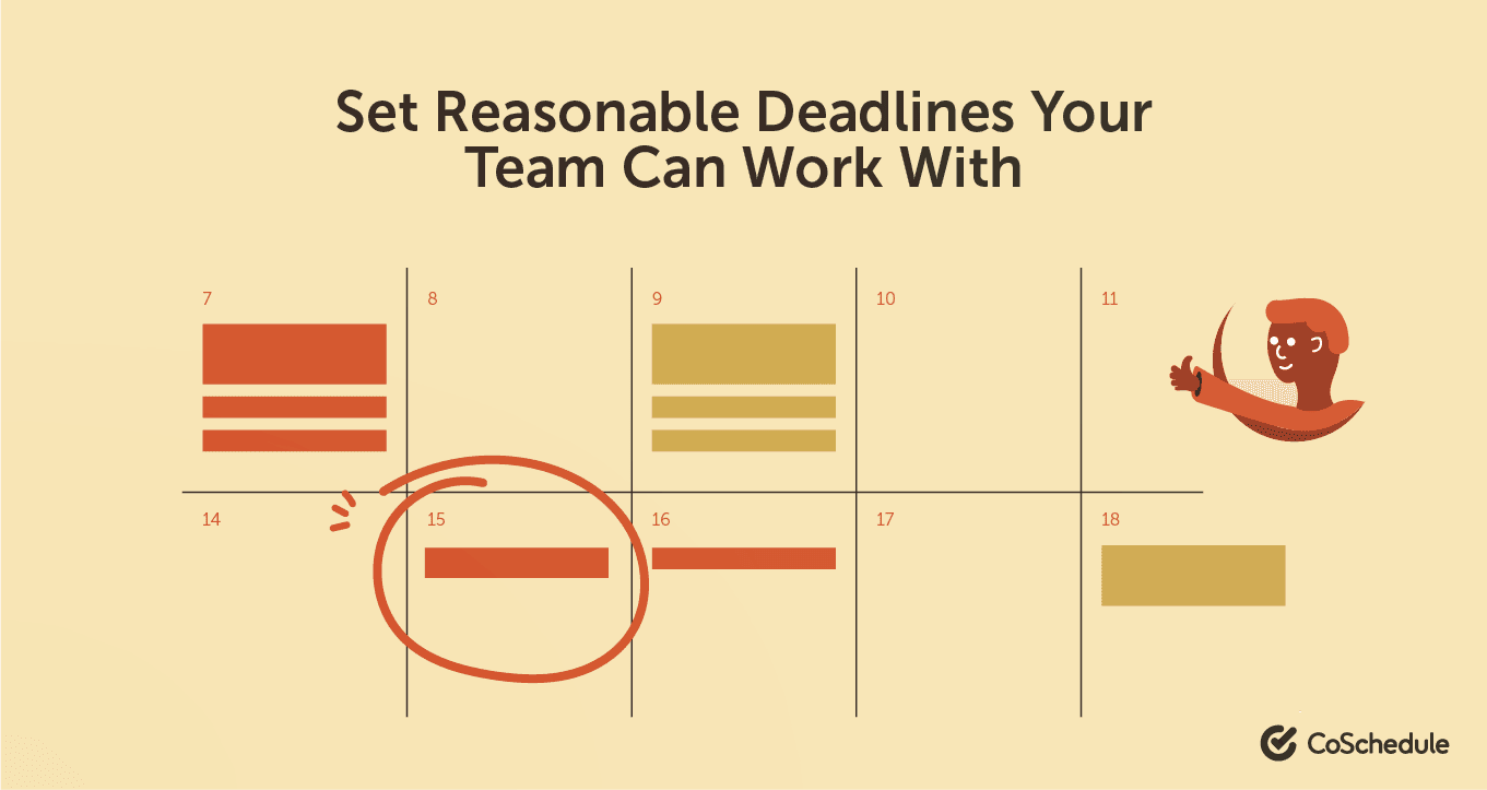Set reasonable deadlines