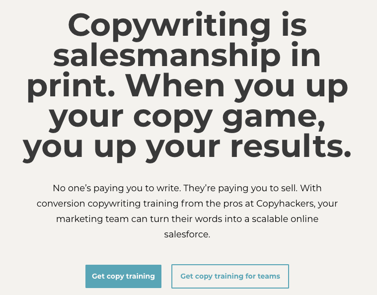 Copywriting training