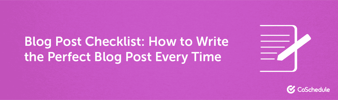 blog post checklist headline example