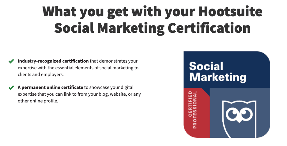 HootSuite Social Marketing Certification