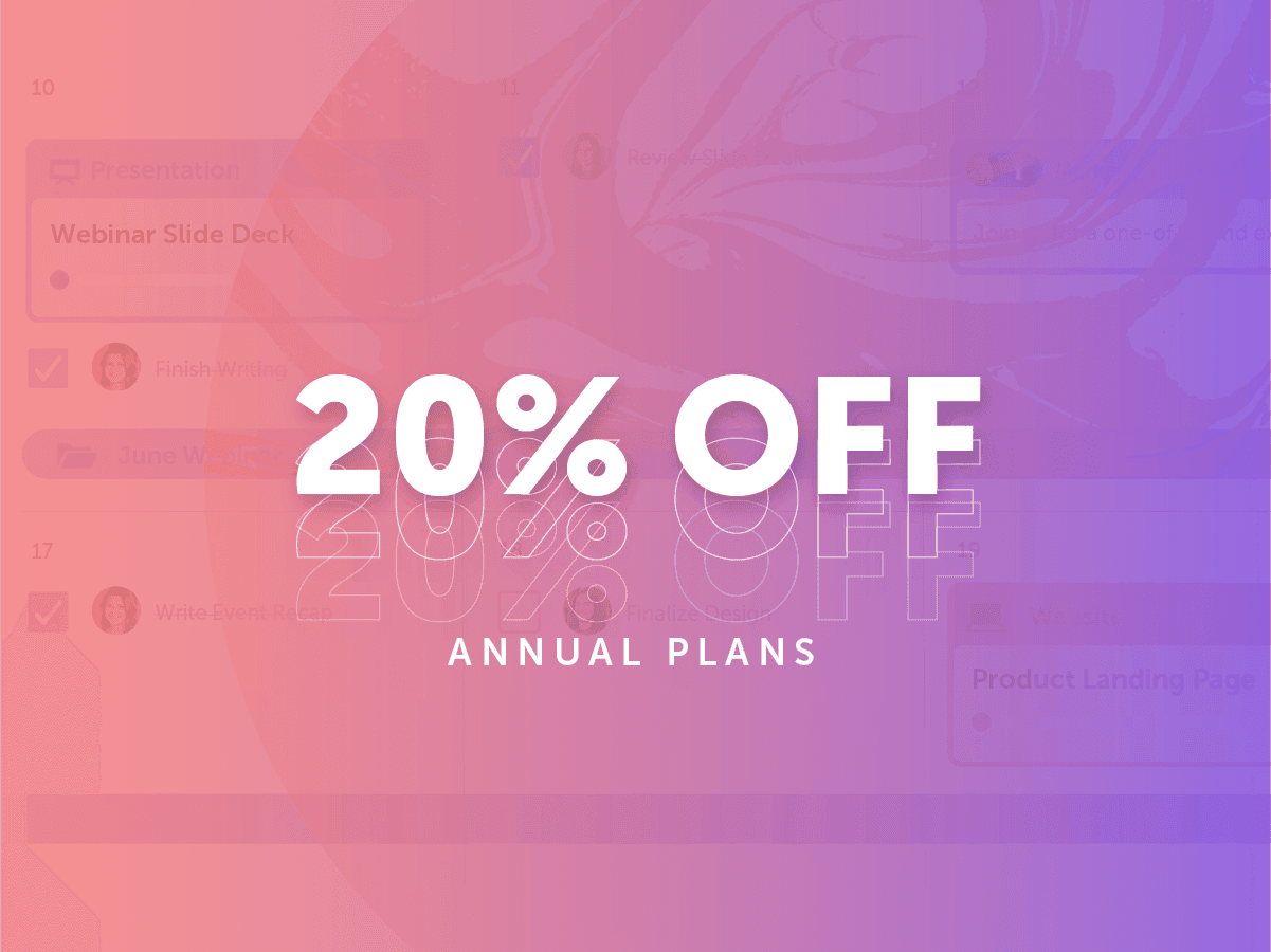 20% Off Annual Plans