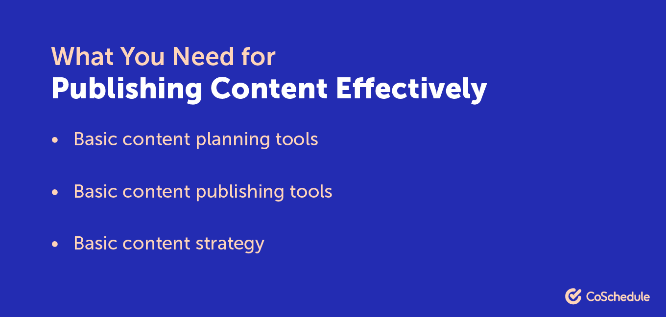 How to publish content effectively