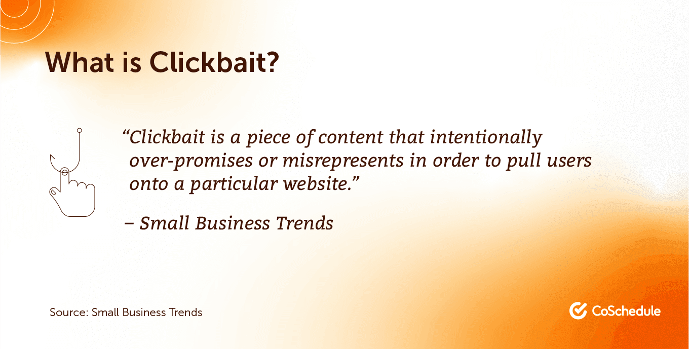 What is clickbait?
