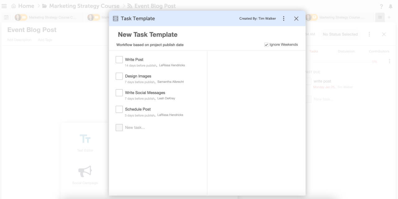 Task template