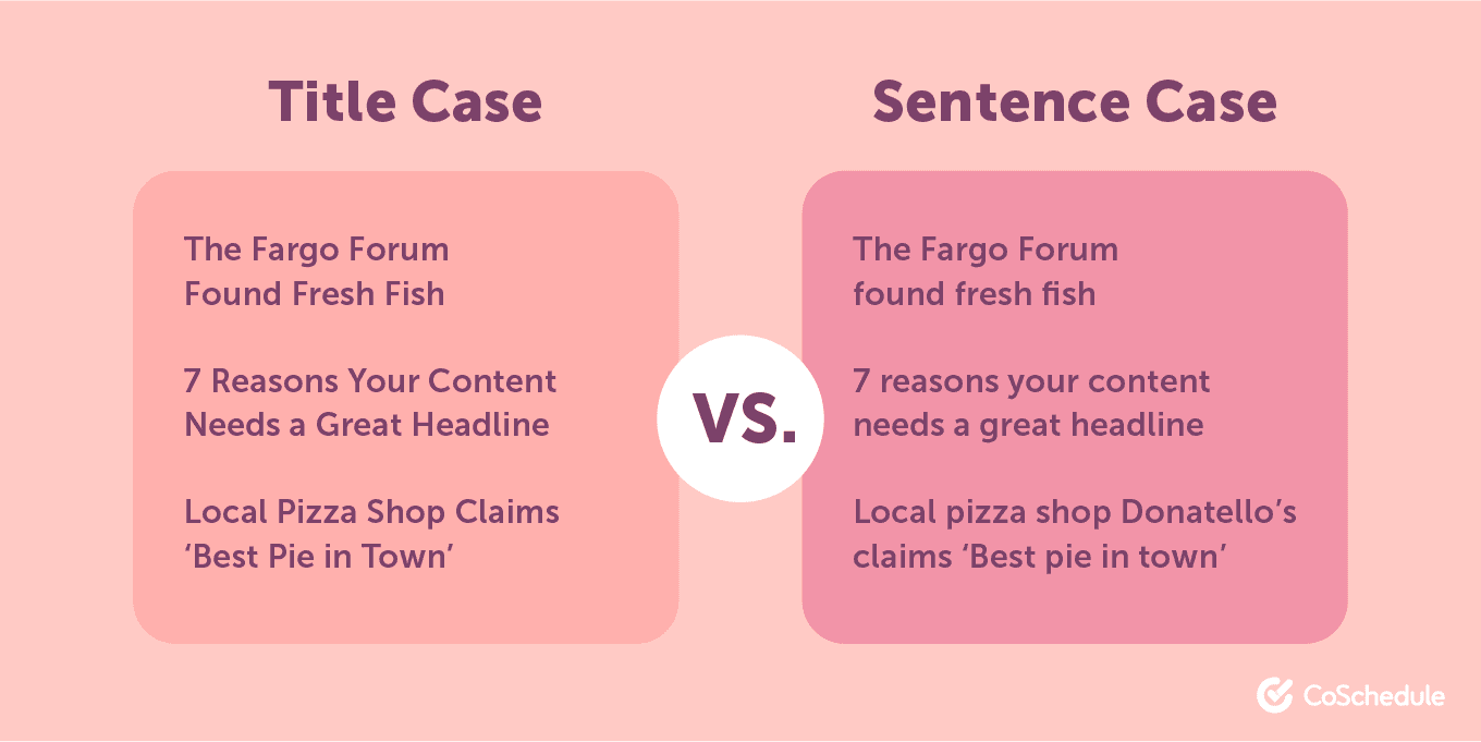 when to use title case vs sentence case